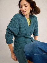 Afbeelding in Gallery-weergave laden, WHITE STUFF CABLE BELTED CARDIGAN