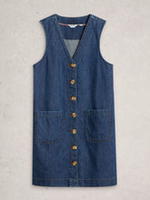Afbeelding in Gallery-weergave laden, WHITE STUFF Rose Denim Pinafore