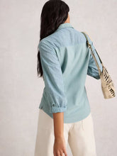Afbeelding in Gallery-weergave laden, WHITE STUFF ANNIE MIX JERSEY SHIRT in DUSTY GREEN