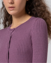 Afbeelding in Gallery-weergave laden, SURKANA Fijn geribbeld getailleerde cardigan Powdered Mauve