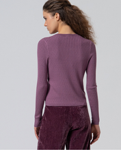 Afbeelding in Gallery-weergave laden, SURKANA Fijn geribbeld getailleerde cardigan Powdered Mauve