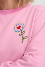 Afbeelding in Gallery-weergave laden, SUGARHILL Mindy Blouson Sleeve Sweatshirt - Pink, Heart Flower