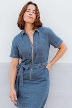 Afbeelding in Gallery-weergave laden, SUGARHILL Tasha Mini Dress - Blue Stripe Denim
