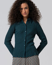 Afbeelding in Gallery-weergave laden, Surkana textured shirt bottle green