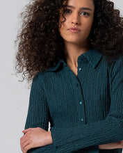 Afbeelding in Gallery-weergave laden, Surkana textured shirt bottle green