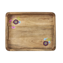 Afbeelding in Gallery-weergave laden, RICE Rechthoekig Hout Dienblad - Natuurlijk
