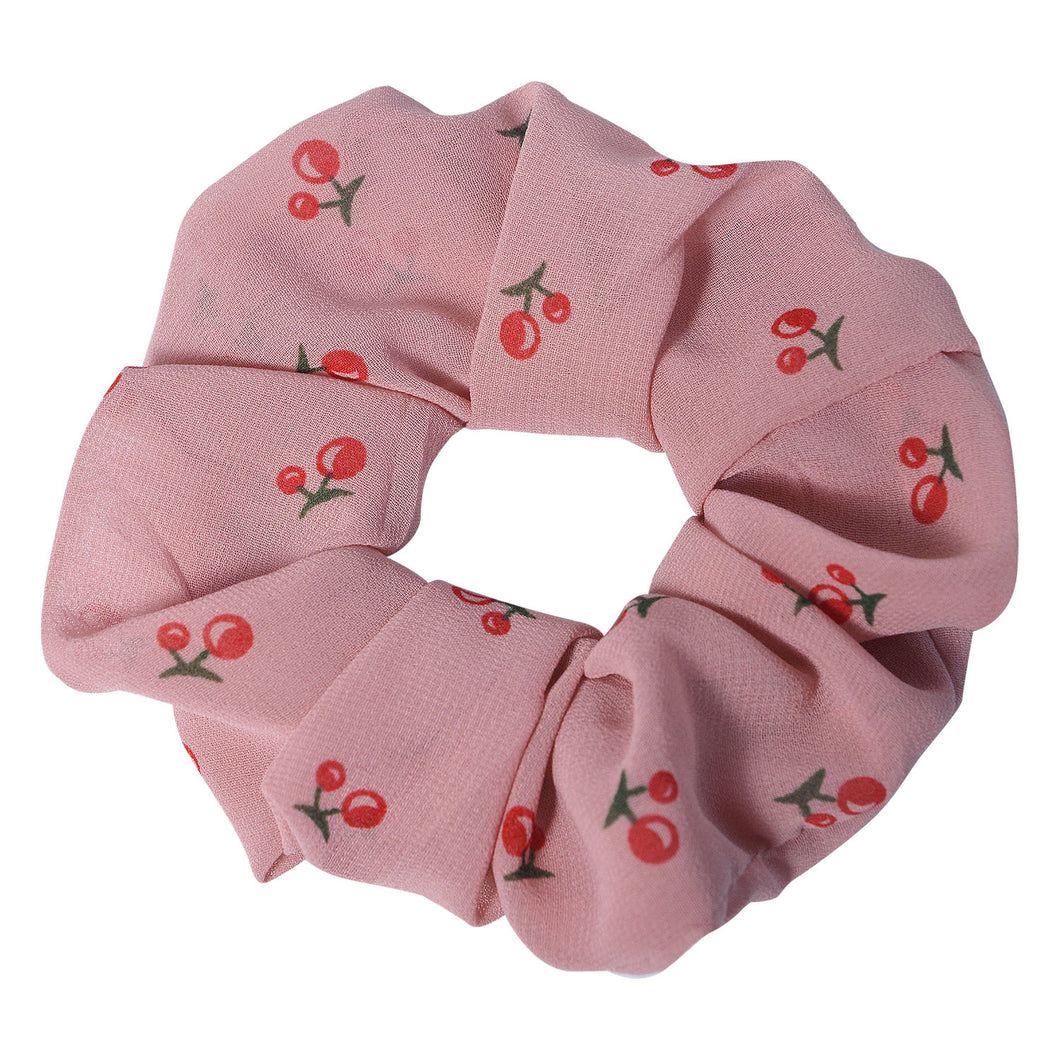 Clayre & Eef Scrunchie Kersen roze