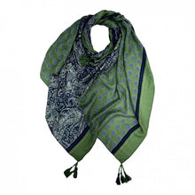 Afbeelding in Gallery-weergave laden, M&amp;K Collection Sjaal Vintage Paisley groen
