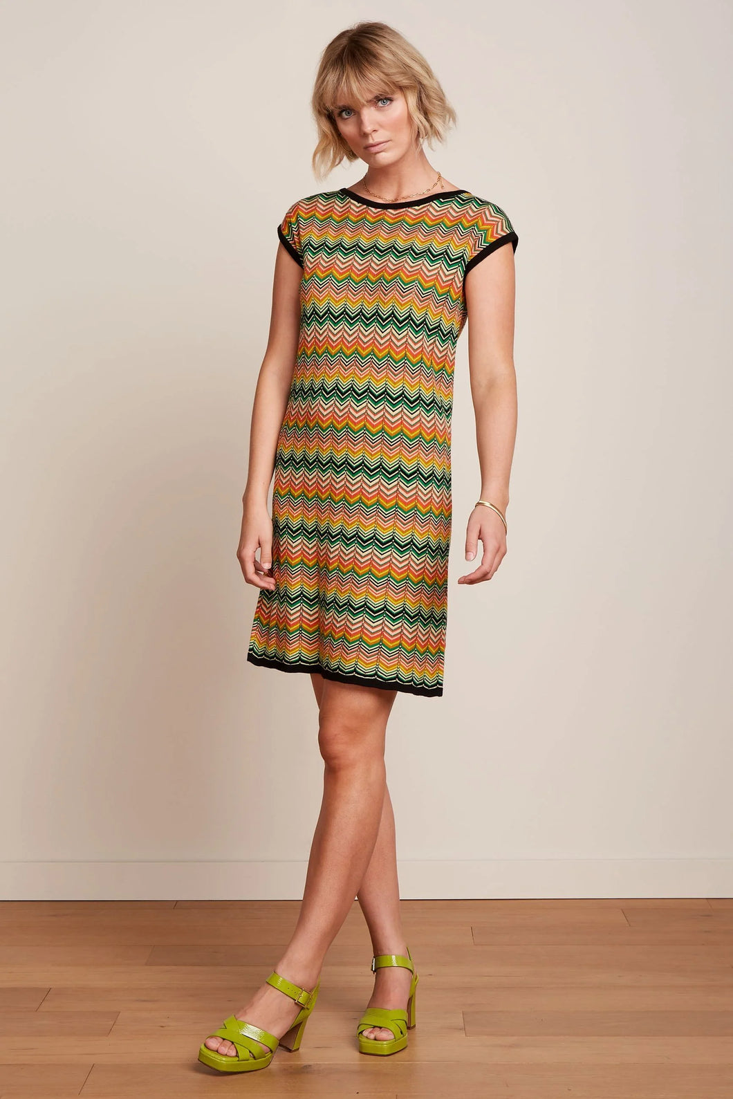 KING LOUIE Delfina Dress Penny Zigzag