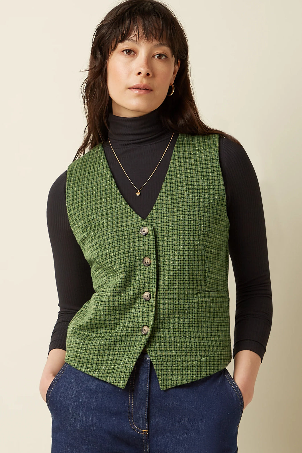 KING LOUIE Bianca Gilet Ivy Check