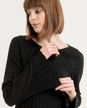Afbeelding in Gallery-weergave laden, Surkana Raglan Sleeve Sweater Black 553ESCA231
