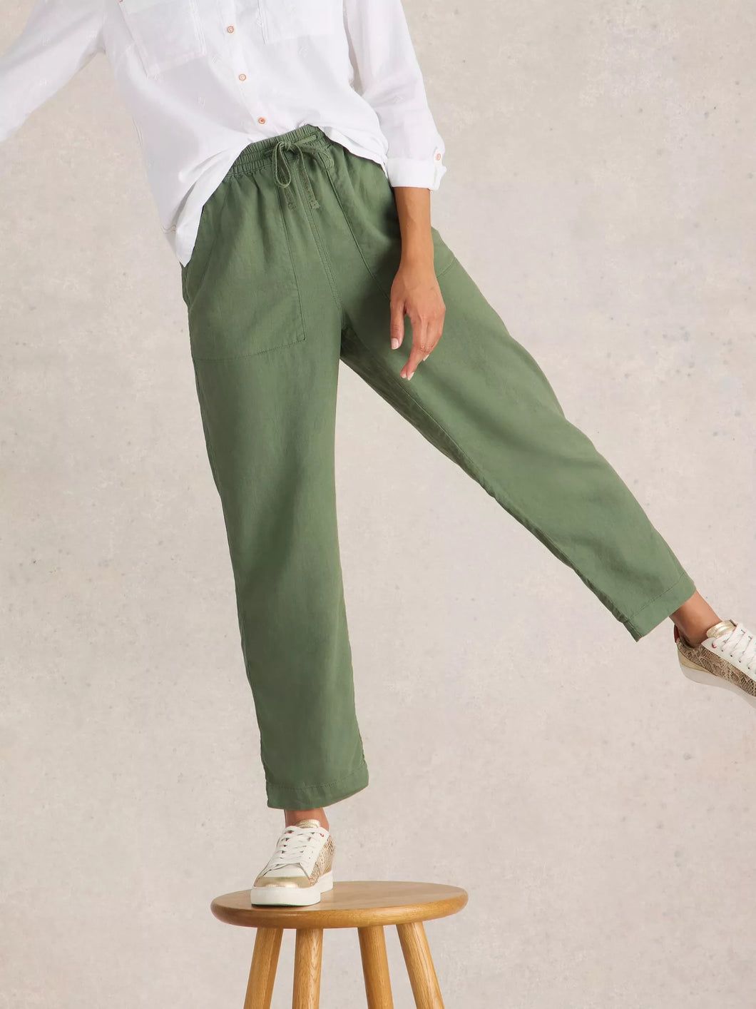WHITE STUFF Linen Blend Elle Trouser