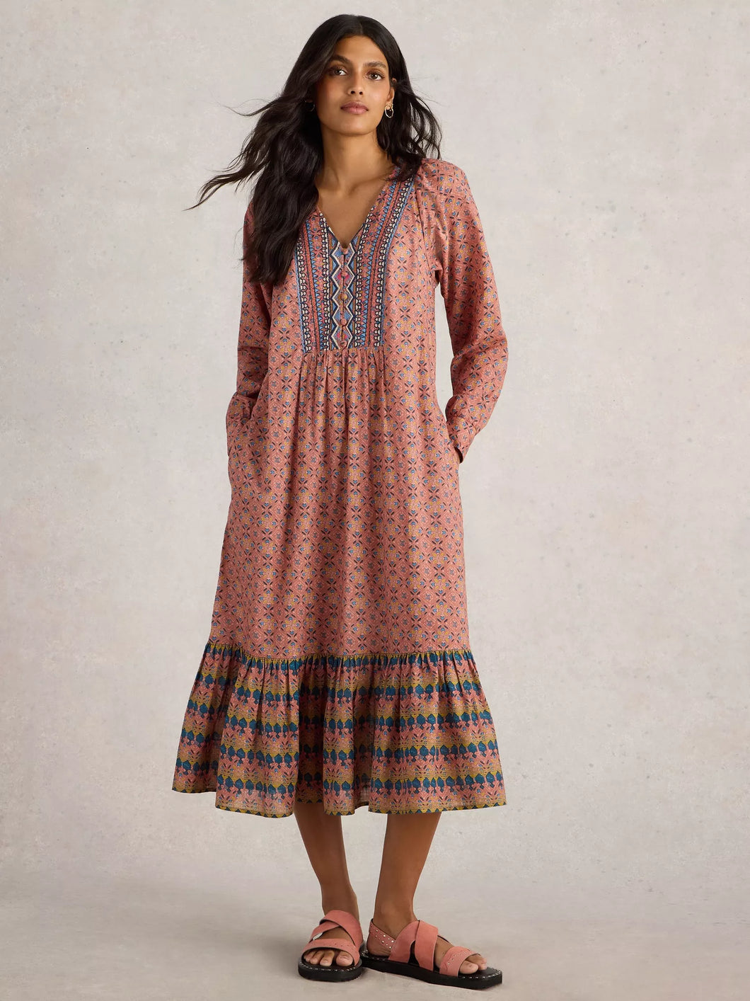WHITE STUFF Abigail Embroidered Dress