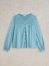 Afbeelding in Gallery-weergave laden, WHITE STUFF DANIELLA SHIRRED CREW NECK TOP
