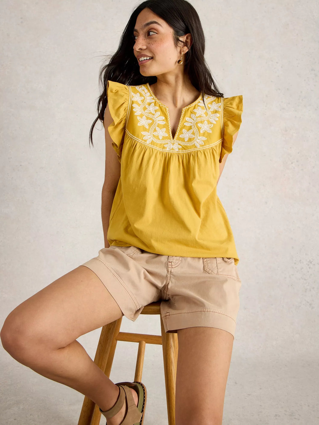 WHITE STUFF CALLIE FRILL TOP