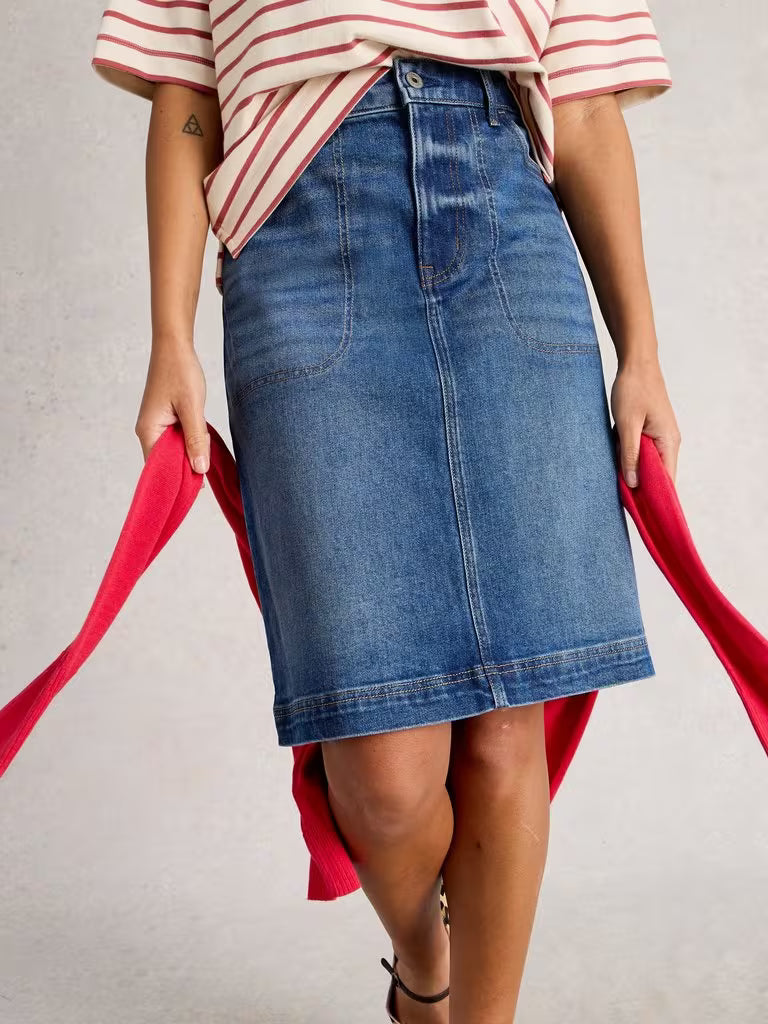 WHITE STUFF Tia Denim Rok