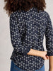 WHITE STUFF ANNIE JERSEY MID LENGTH SHIRT in NAVY PRINT