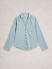 WHITE STUFF ANNIE MIX JERSEY SHIRT in DUSTY GREEN