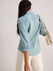 WHITE STUFF ANNIE MIX JERSEY SHIRT in DUSTY GREEN