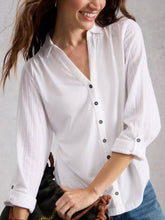 Afbeelding in Gallery-weergave laden, WHITE STUFF ANNIE MIX JERSEY COLLARED SHIRT
