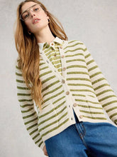 Afbeelding in Gallery-weergave laden, WHITE STUFF BELLE STRIPE CARDI
