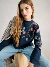 Afbeelding in Gallery-weergave laden, WHITE STUFF FLORAL EMBROIDERED SWEAT
