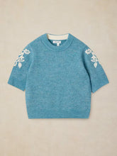 Afbeelding in Gallery-weergave laden, WHITE STUFF KNITTED EMBROIDERED TEE
