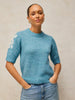 WHITE STUFF KNITTED EMBROIDERED TEE