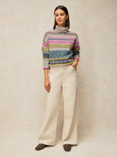 Afbeelding in Gallery-weergave laden, WHITE SUFF FELICITY FAIRISLE JUMPER
