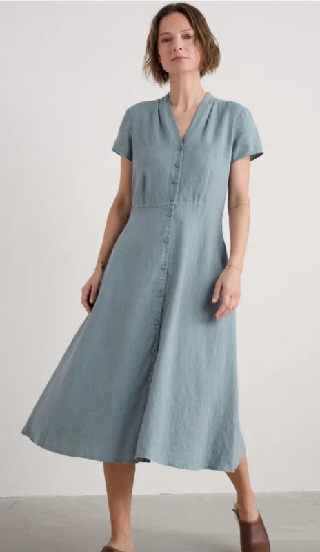 Seasalt Carved Wood Dress -Hail