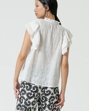 Afbeelding in Gallery-weergave laden, Surkana top with ruffles white
