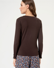 Afbeelding in Gallery-weergave laden, SURKANA Plain crewneck t-shirt Chocolate
