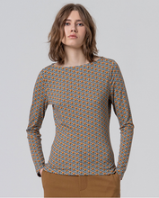Afbeelding in Gallery-weergave laden, SURKANA Stretch T-shirt met microprint Blauw
