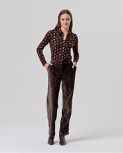 Afbeelding in Gallery-weergave laden, SURKANA Straight velvet trousers high waist Chocolate
