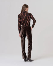 Afbeelding in Gallery-weergave laden, SURKANA Straight velvet trousers high waist Chocolate

