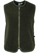 Afbeelding in Gallery-weergave laden, DANEFAE Danecubist pluizig wollen fleecevest Dark Army
