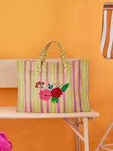 Afbeelding in Gallery-weergave laden, RICE Groot Gerecycled plastic Tas - Meerkleurig - Flower Embroidery
