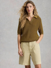 Afbeelding in Gallery-weergave laden, White Stuff Green Cooper Knitted Polo
