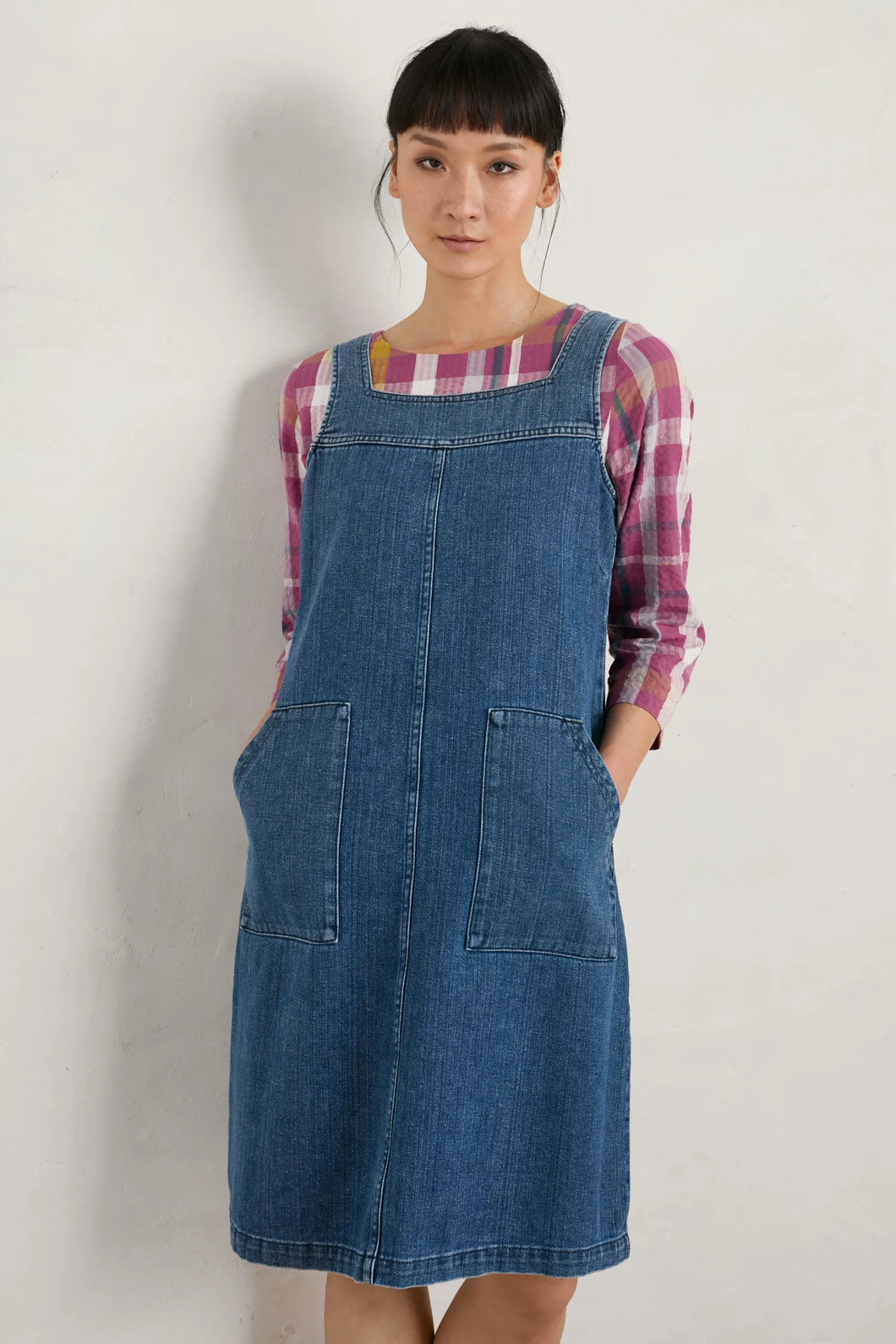 SEASALT Calican Denim Pinafore Dress