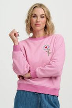 Afbeelding in Gallery-weergave laden, SUGARHILL Mindy Blouson Sleeve Sweatshirt - Pink, Heart Flower
