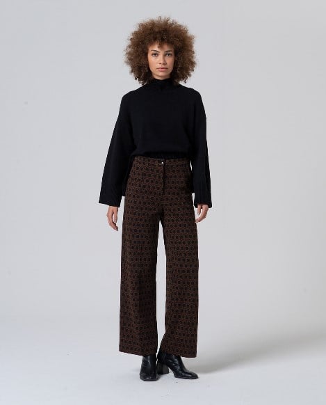 Surkana Straight Pants Black 565IRDA515