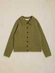 Afbeelding in Gallery-weergave laden, White Stuff Women's Shepard Collar Cardi In Mid Chartreuse
