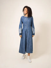 Afbeelding in Gallery-weergave laden, WHITE STUFF JASMINE DENIM MIDI DRESS
