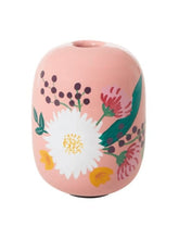 Afbeelding in Gallery-weergave laden, RICE metalen handbeschilderde kandelaar - abrikoos/ roze
